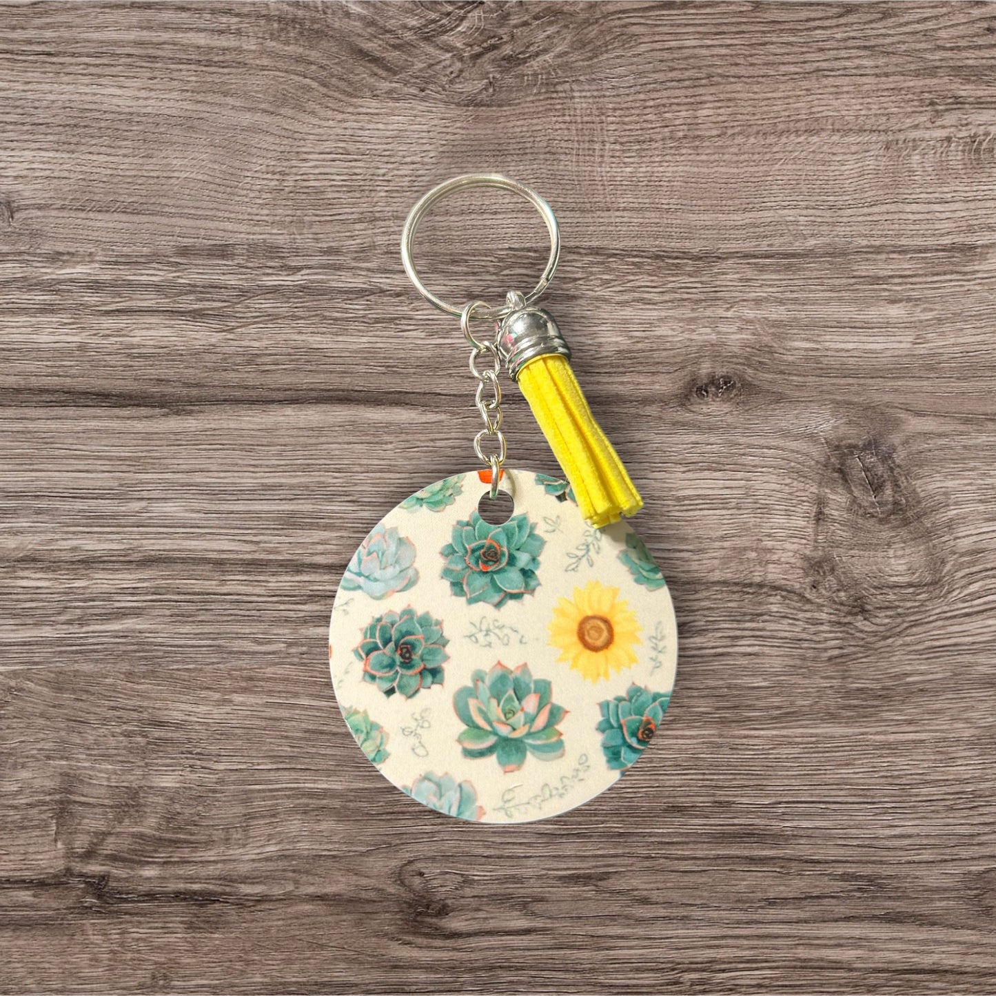 Succulent keychain