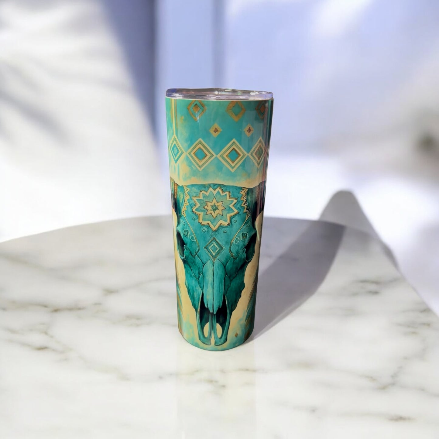 20oz Aztec Steer Tumbler