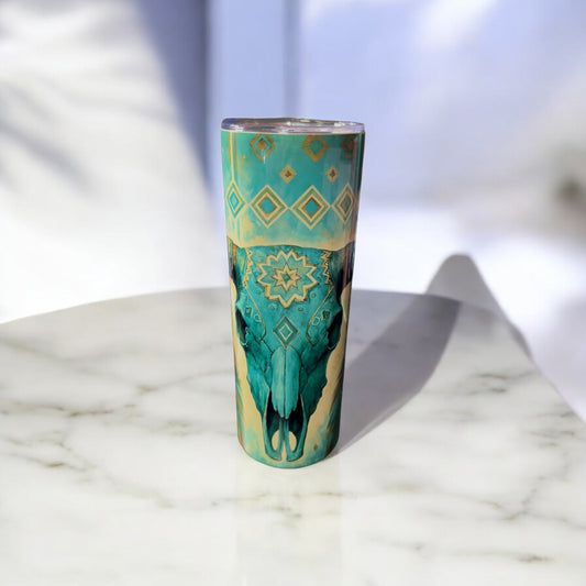 20oz Aztec Steer Tumbler