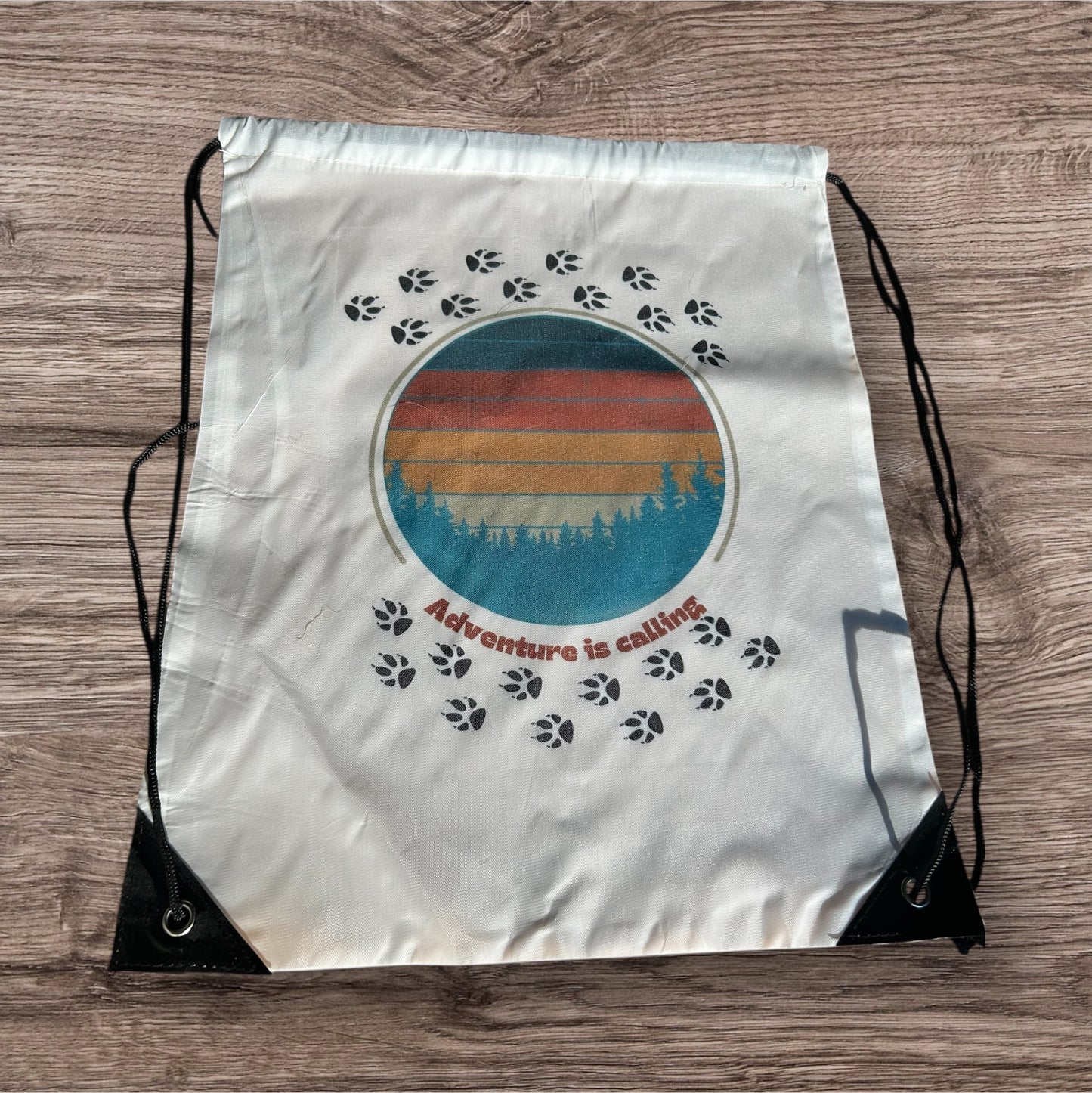 Adventure Is Calling Drawstring Bag